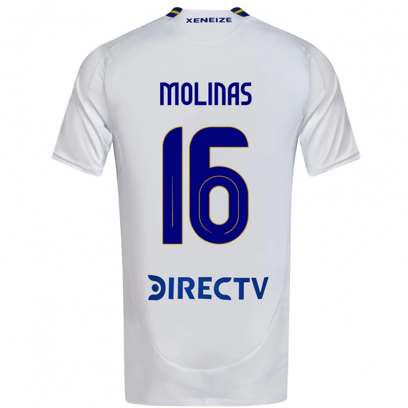 Danxen Homem Camisola Aaron Molinas #16 Branco Azul Alternativa 2025/26 Camisa Brasil