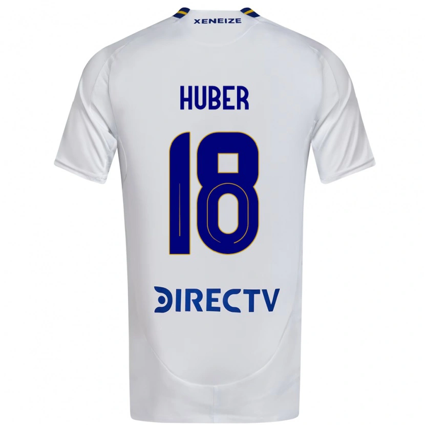 Danxen Homem Camisola Clarisa Huber #18 Branco Azul Alternativa 2025/26 Camisa Brasil