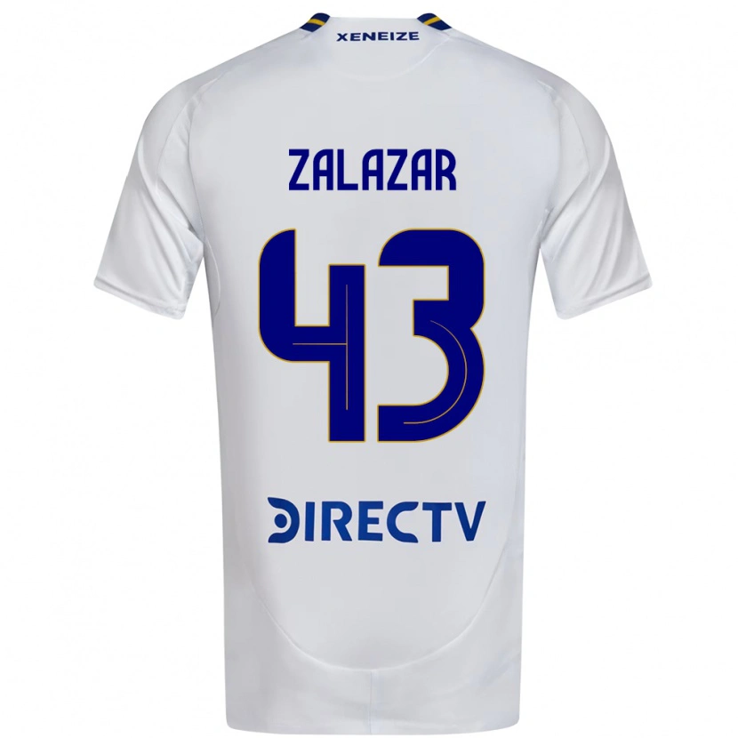 Danxen Homem Camisola Maximiliano Zalazar #43 Branco Azul Alternativa 2025/26 Camisa Brasil