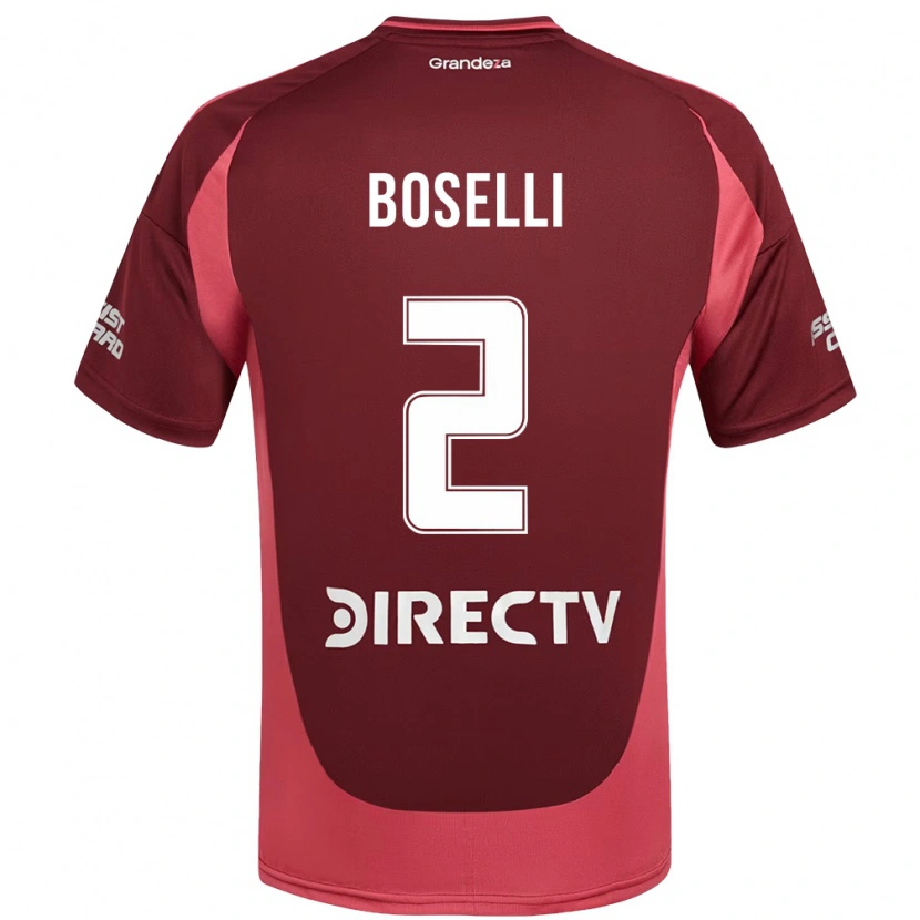 Danxen Homem Camisola Sebastián Boselli #2 Bordô Magenta Alternativa 2025/26 Camisa Brasil