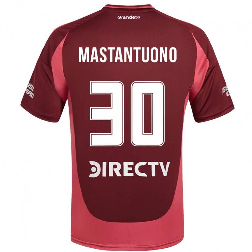 Danxen Homem Camisola Franco Mastantuono #30 Bordô Magenta Alternativa 2025/26 Camisa Brasil