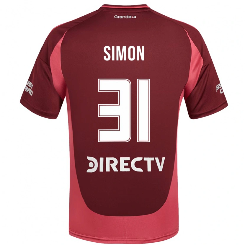 Danxen Homem Camisola Santiago Simón #31 Bordô Magenta Alternativa 2025/26 Camisa Brasil