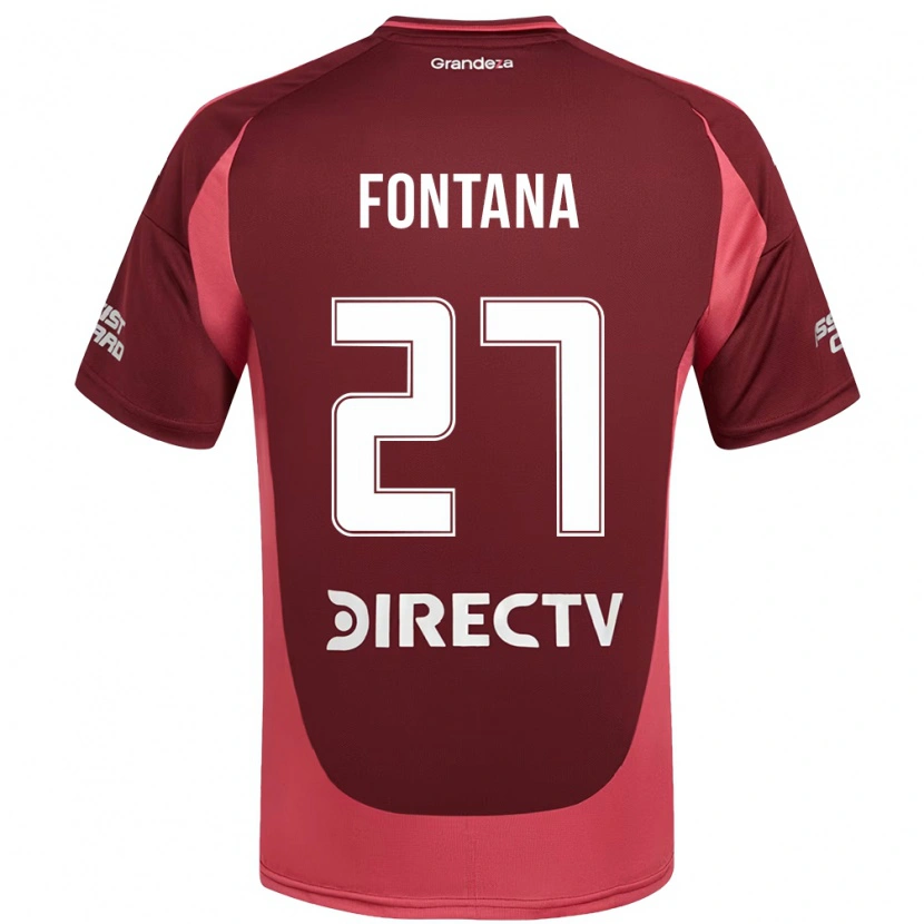 Danxen Homem Camisola Agustin Fontana #27 Bordô Magenta Alternativa 2025/26 Camisa Brasil