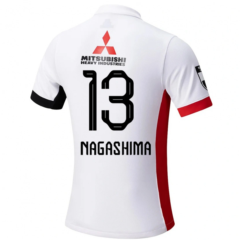 Danxen Homem Camisola Reina Nagashima #13 Branco Preto Alternativa 2025/26 Camisa Brasil