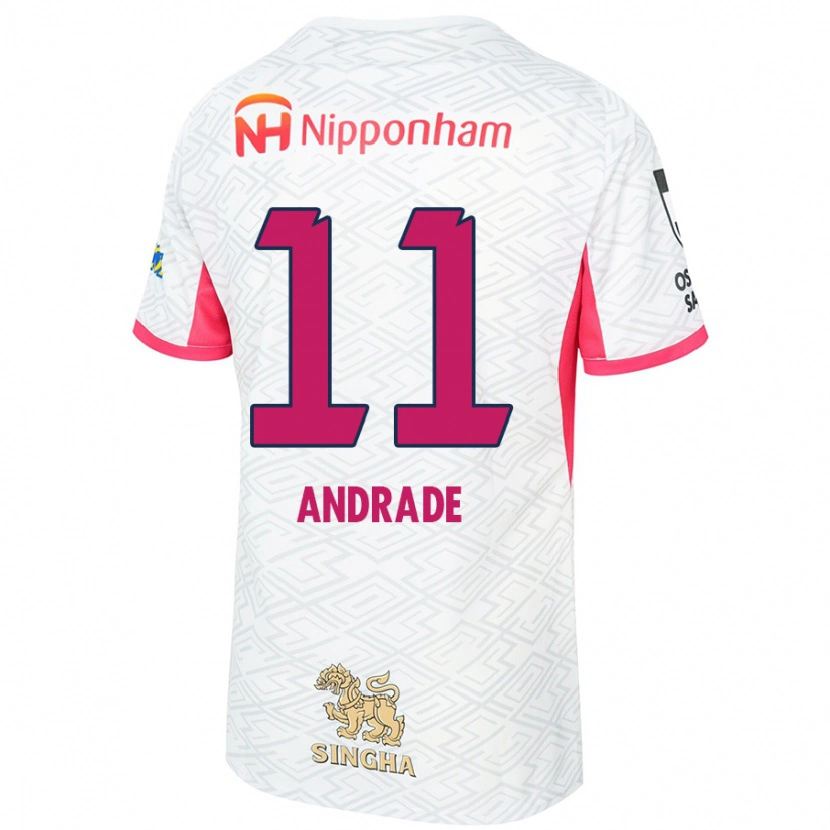 Danxen Homem Camisola Thiago Andrade #11 Branco Rosa Sakura Alternativa 2025/26 Camisa Brasil