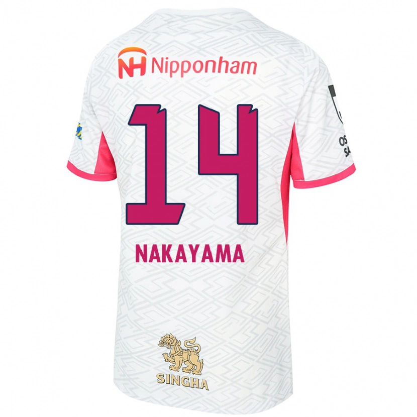 Danxen Homem Camisola Toshito Nakayama #14 Branco Rosa Sakura Alternativa 2025/26 Camisa Brasil