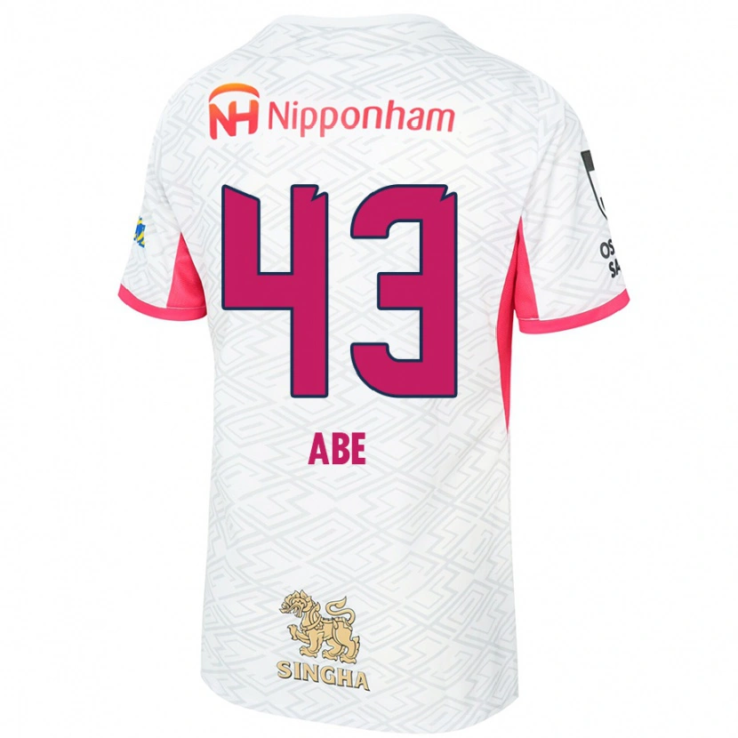 Danxen Homem Camisola Yosei Abe #43 Branco Rosa Sakura Alternativa 2025/26 Camisa Brasil