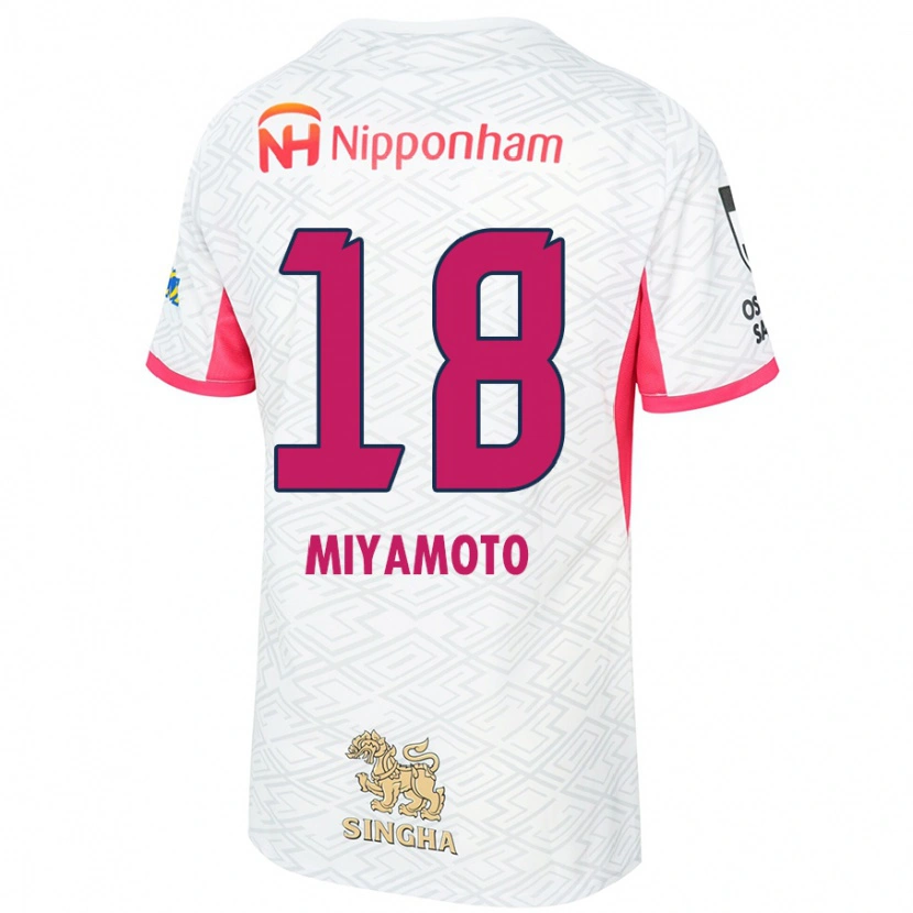 Danxen Homem Camisola Hikari Miyamoto #18 Branco Rosa Sakura Alternativa 2025/26 Camisa Brasil