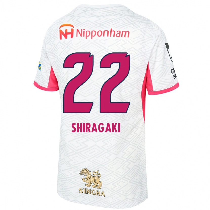 Danxen Homem Camisola Uno Shiragaki #22 Branco Rosa Sakura Alternativa 2025/26 Camisa Brasil