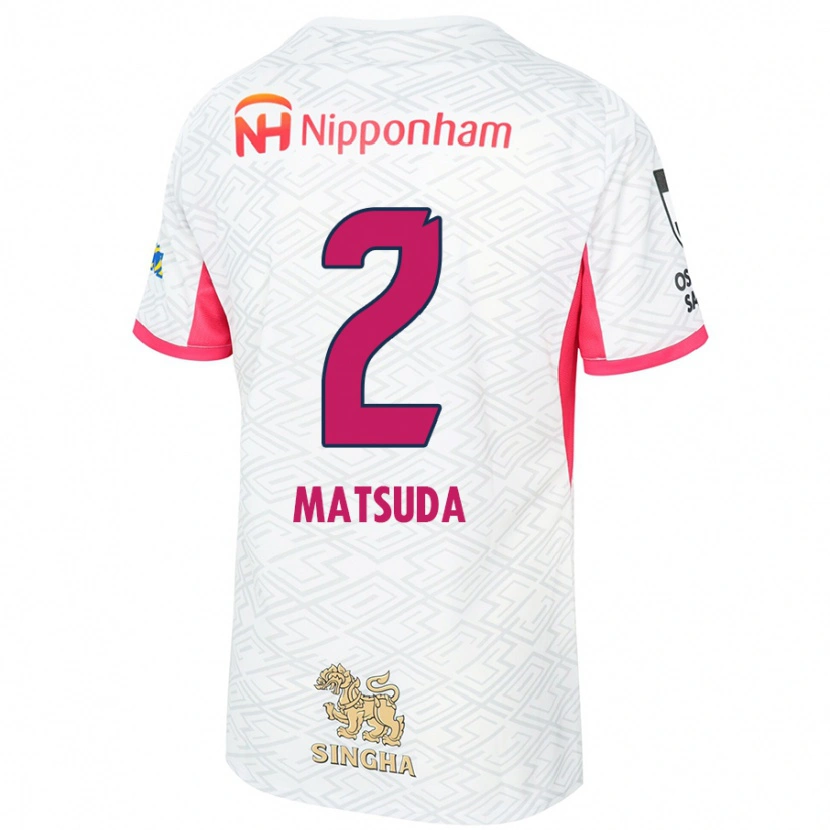 Danxen Homem Camisola Riku Matsuda #2 Branco Rosa Sakura Alternativa 2025/26 Camisa Brasil
