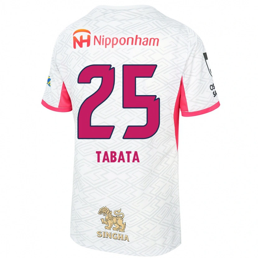 Danxen Homem Camisola Haruna Tabata #25 Branco Rosa Sakura Alternativa 2025/26 Camisa Brasil