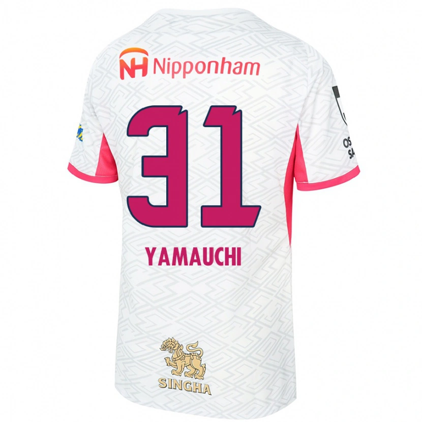 Danxen Homem Camisola Hirofumi Yamauchi #31 Branco Rosa Sakura Alternativa 2025/26 Camisa Brasil