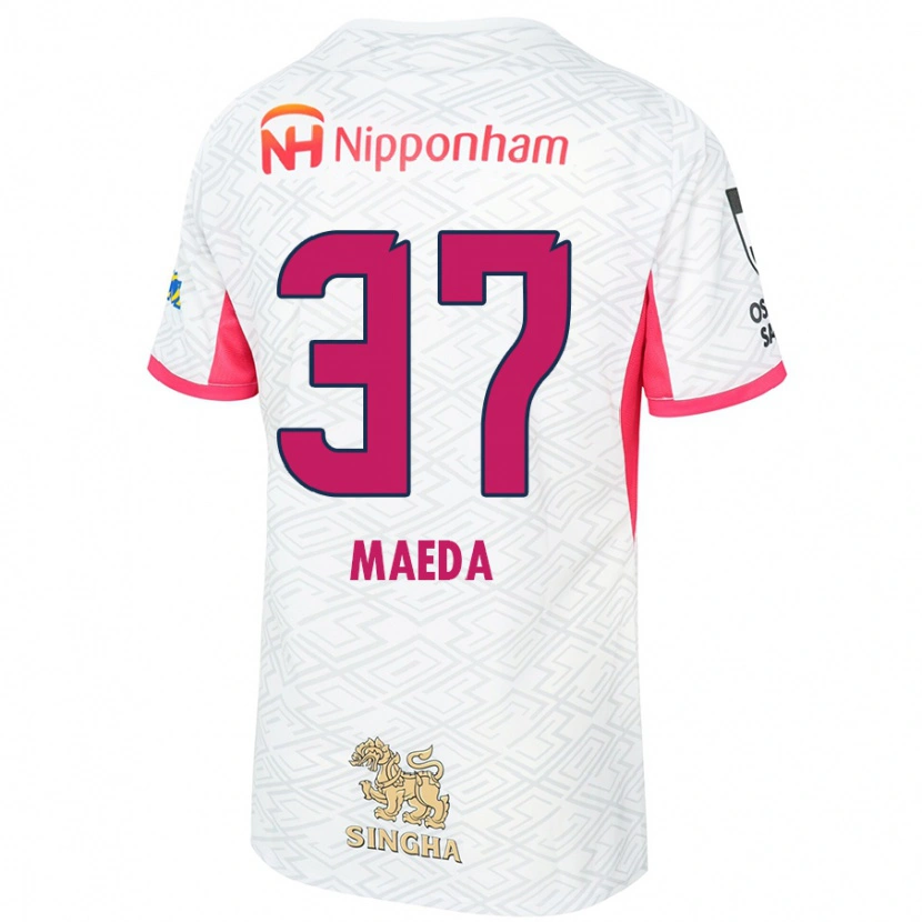 Danxen Homem Camisola Ryudai Maeda #37 Branco Rosa Sakura Alternativa 2025/26 Camisa Brasil