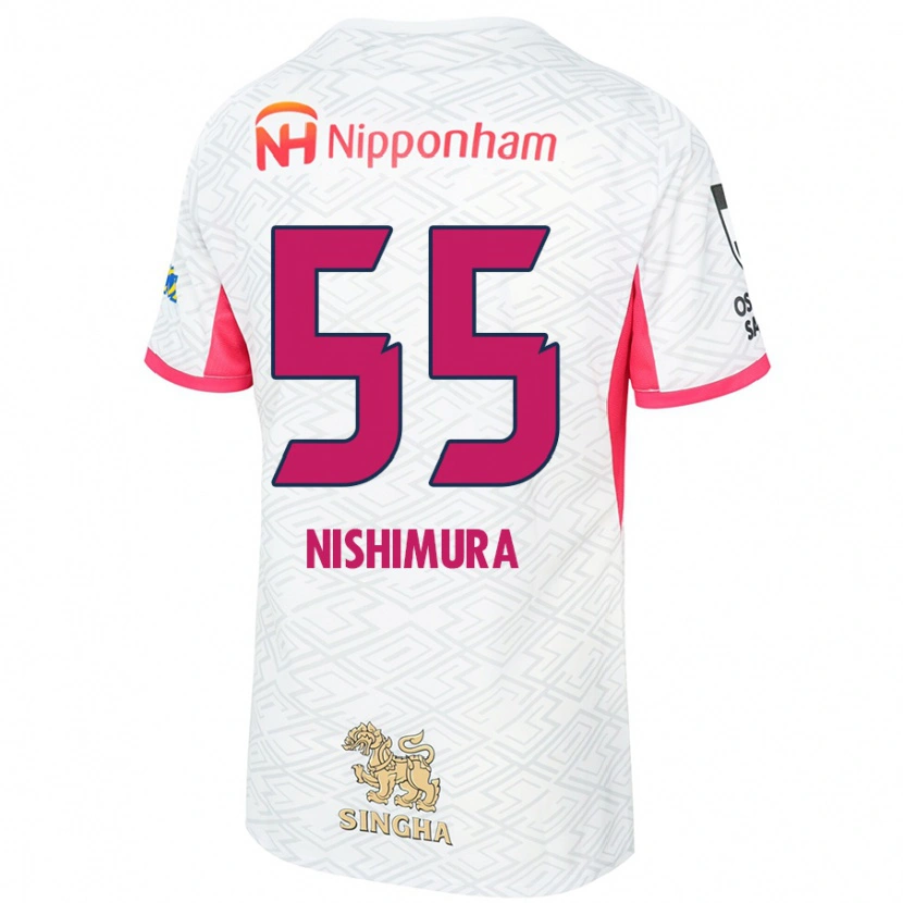 Danxen Homem Camisola Subaru Nishimura #55 Branco Rosa Sakura Alternativa 2025/26 Camisa Brasil