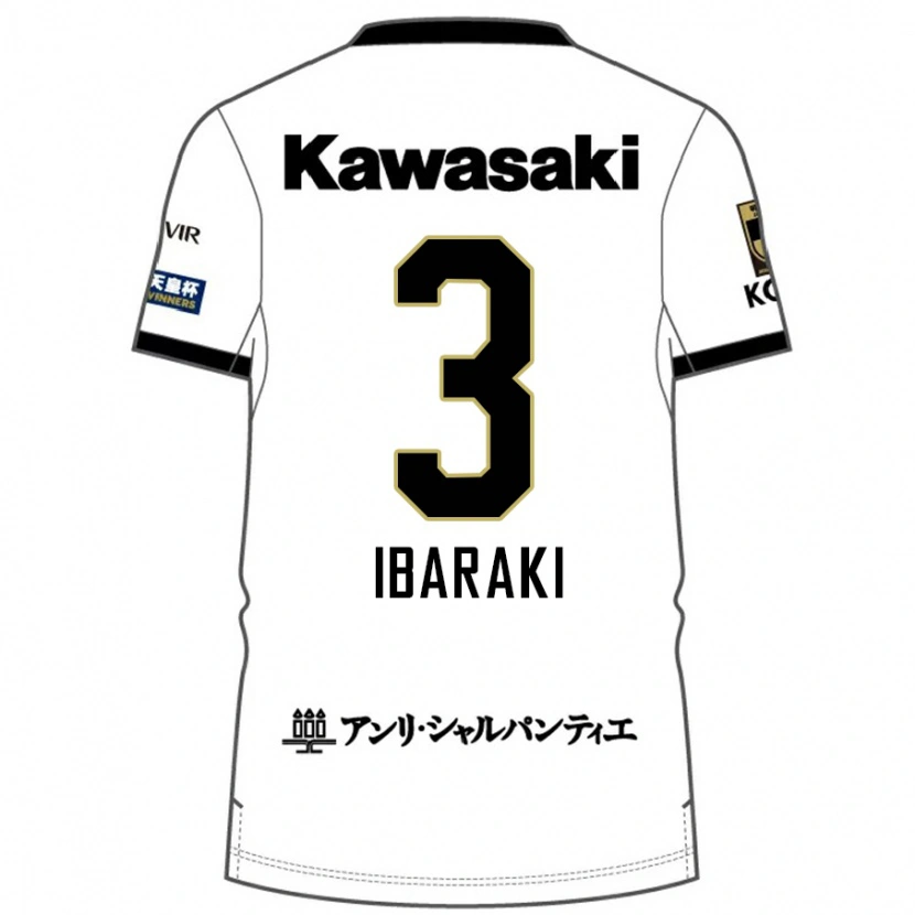 Danxen Homem Camisola Riku Ibaraki #3 Branco Preto Alternativa 2025/26 Camisa Brasil