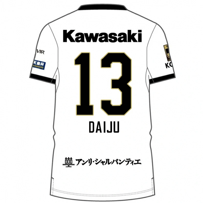 Danxen Homem Camisola Daiju Sasaki #13 Branco Preto Alternativa 2025/26 Camisa Brasil