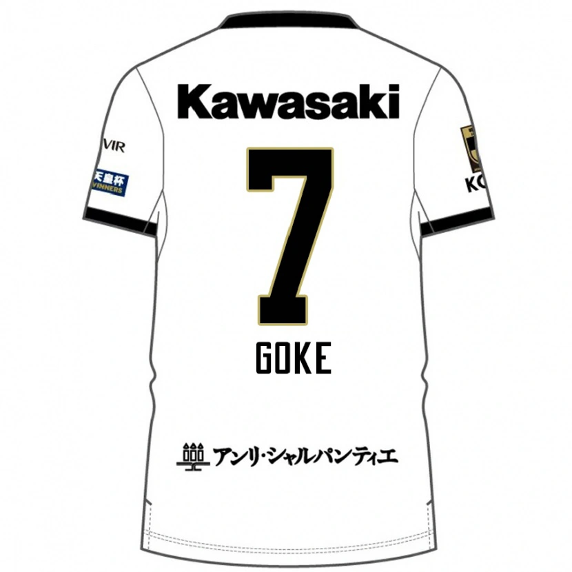 Danxen Homem Camisola Yuta Goke #7 Branco Preto Alternativa 2025/26 Camisa Brasil