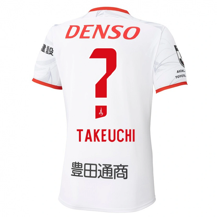 Danxen Homem Camisola Yuzo Takeuchi #0 Branco Vermelho Alternativa 2025/26 Camisa Brasil