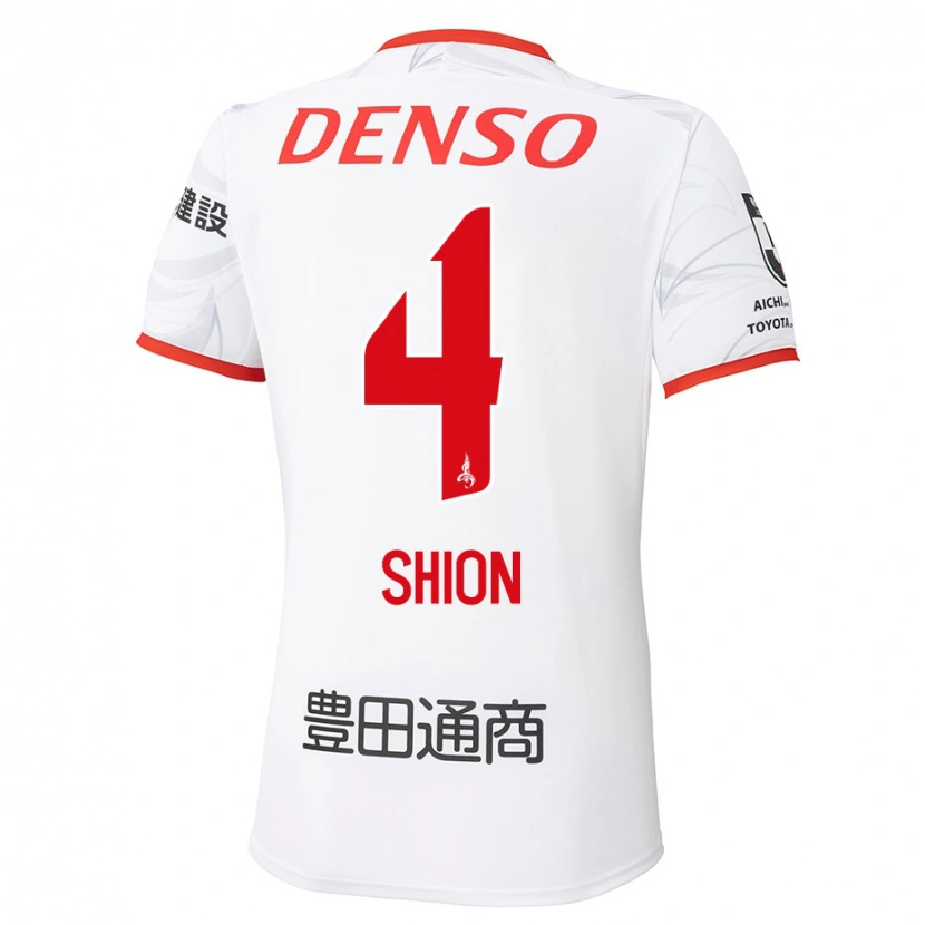 Danxen Homem Camisola Shion Inoue #4 Branco Vermelho Alternativa 2025/26 Camisa Brasil