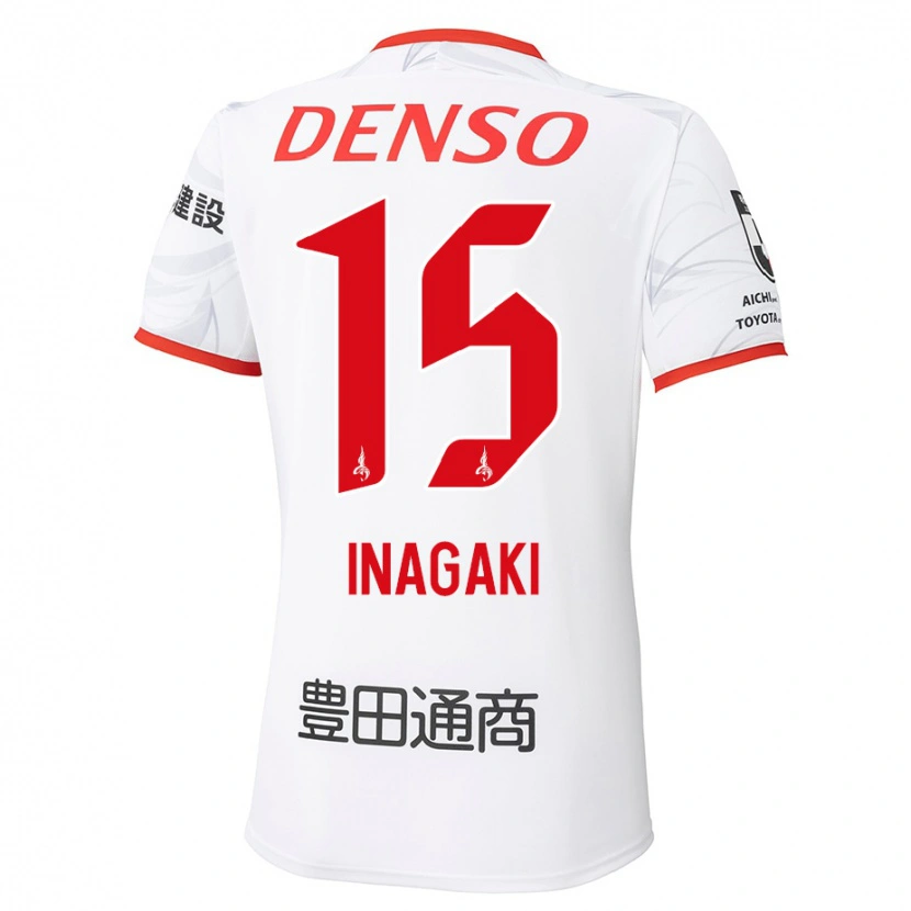 Danxen Homem Camisola Sho Inagaki #15 Branco Vermelho Alternativa 2025/26 Camisa Brasil
