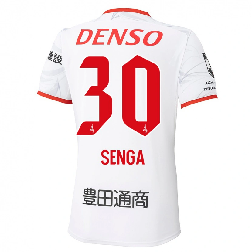 Danxen Homem Camisola Shotaro Senga #30 Branco Vermelho Alternativa 2025/26 Camisa Brasil