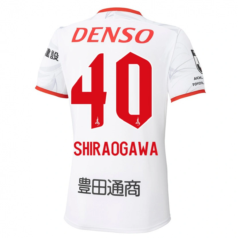 Danxen Homem Camisola Rekuto Shiraogawa #40 Branco Vermelho Alternativa 2025/26 Camisa Brasil