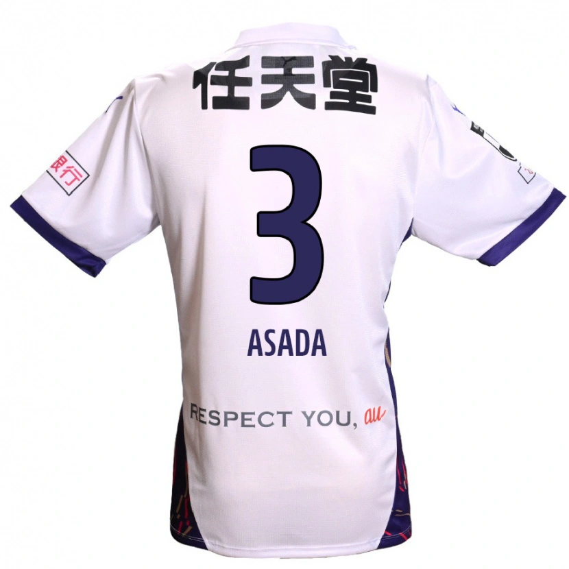 Danxen Homem Camisola Shogo Asada #3 Branco Roxo Preto Alternativa 2025/26 Camisa Brasil