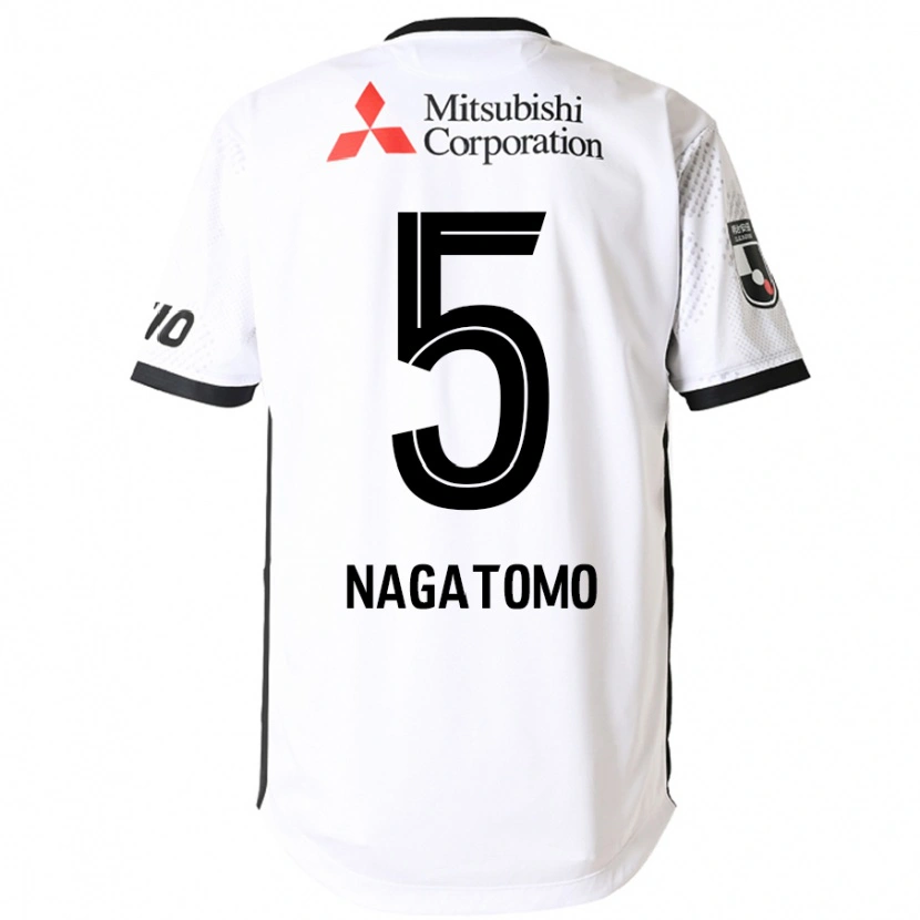 Danxen Homem Camisola Yuto Nagatomo #5 Branco Preto Alternativa 2025/26 Camisa Brasil