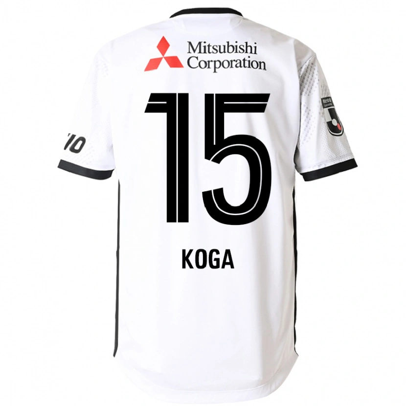 Danxen Homem Camisola Shun Koga #15 Branco Preto Alternativa 2025/26 Camisa Brasil