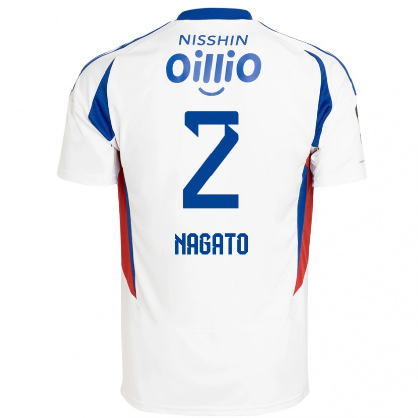 Danxen Homem Camisola Katsuya Nagato #2 Branco Azul Royal Alternativa 2025/26 Camisa Brasil