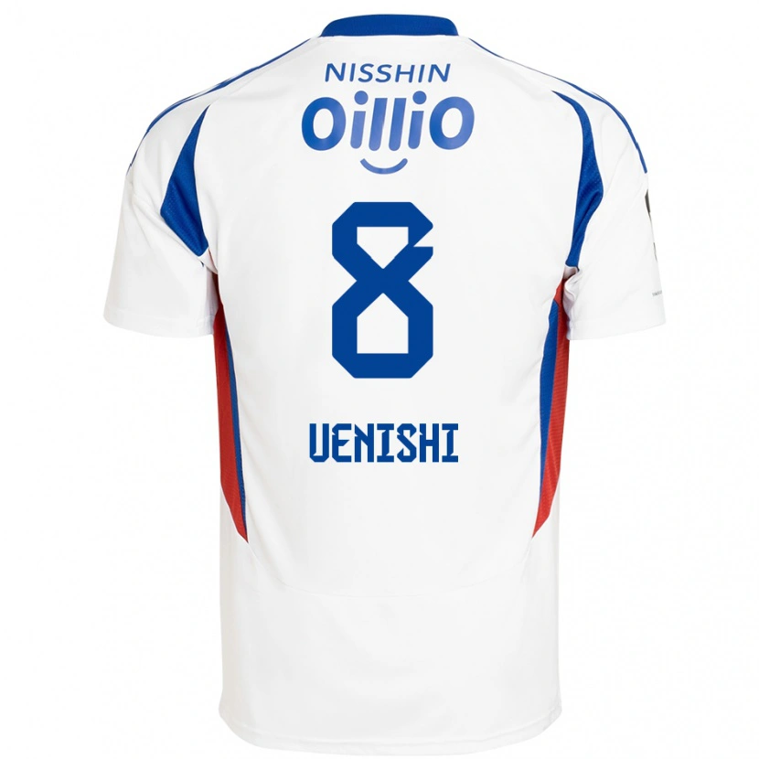 Danxen Homem Camisola Haruki Uenishi #8 Branco Azul Royal Alternativa 2025/26 Camisa Brasil