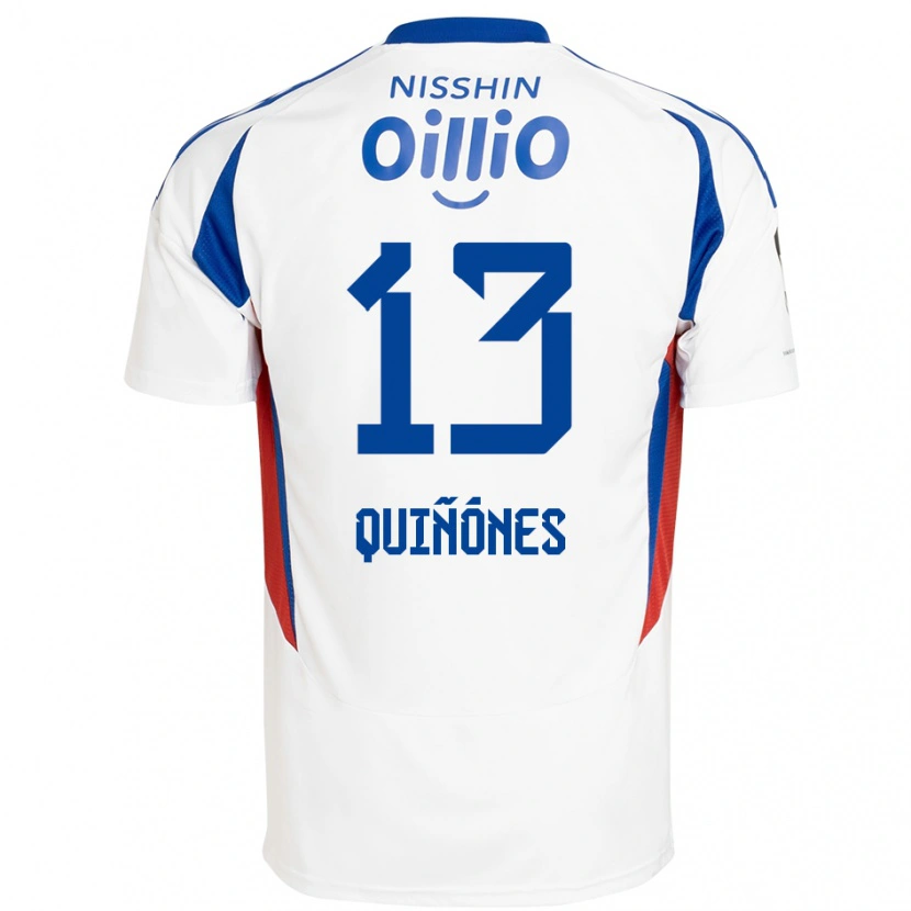 Danxen Homem Camisola Jeison Quiñónes #13 Branco Azul Royal Alternativa 2025/26 Camisa Brasil