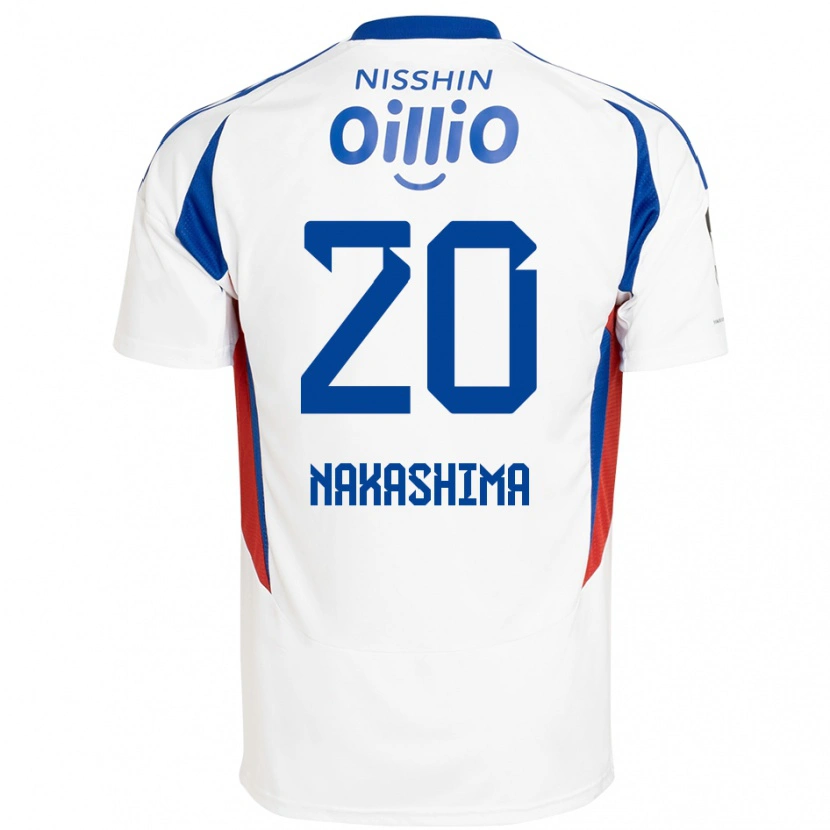 Danxen Homem Camisola Rikuto Nakashima #20 Branco Azul Royal Alternativa 2025/26 Camisa Brasil