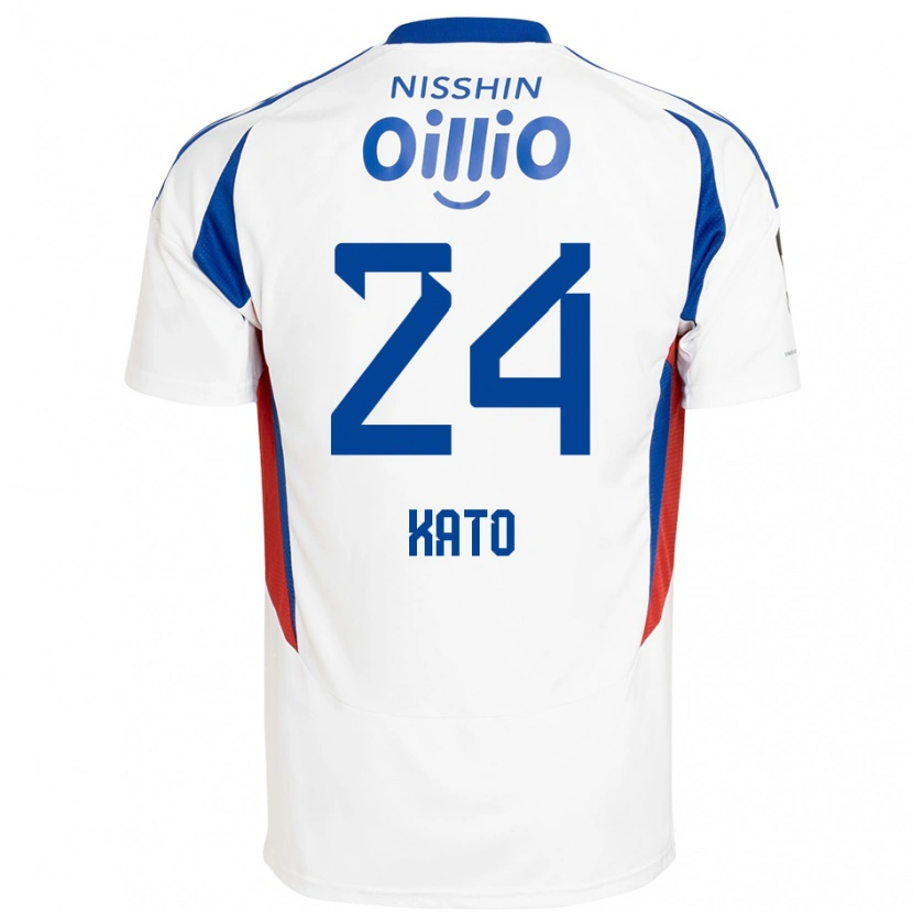 Danxen Homem Camisola Hijiri Kato #24 Branco Azul Royal Alternativa 2025/26 Camisa Brasil