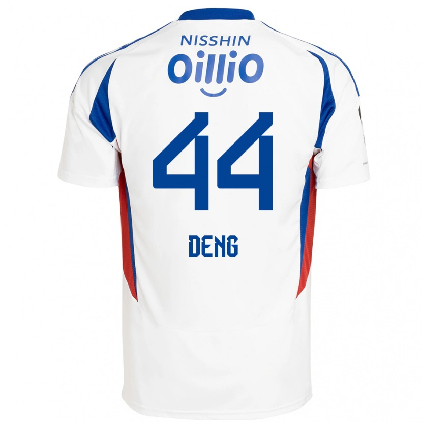 Danxen Homem Camisola Thomas Deng #44 Branco Azul Royal Alternativa 2025/26 Camisa Brasil