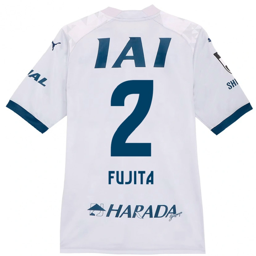 Danxen Homem Camisola Shunsuke Fujita #2 Branco Azul Royal Alternativa 2025/26 Camisa Brasil