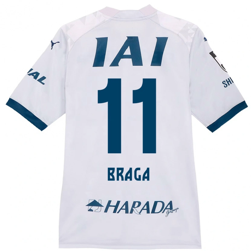 Danxen Homem Camisola Lucas Braga #11 Branco Azul Royal Alternativa 2025/26 Camisa Brasil