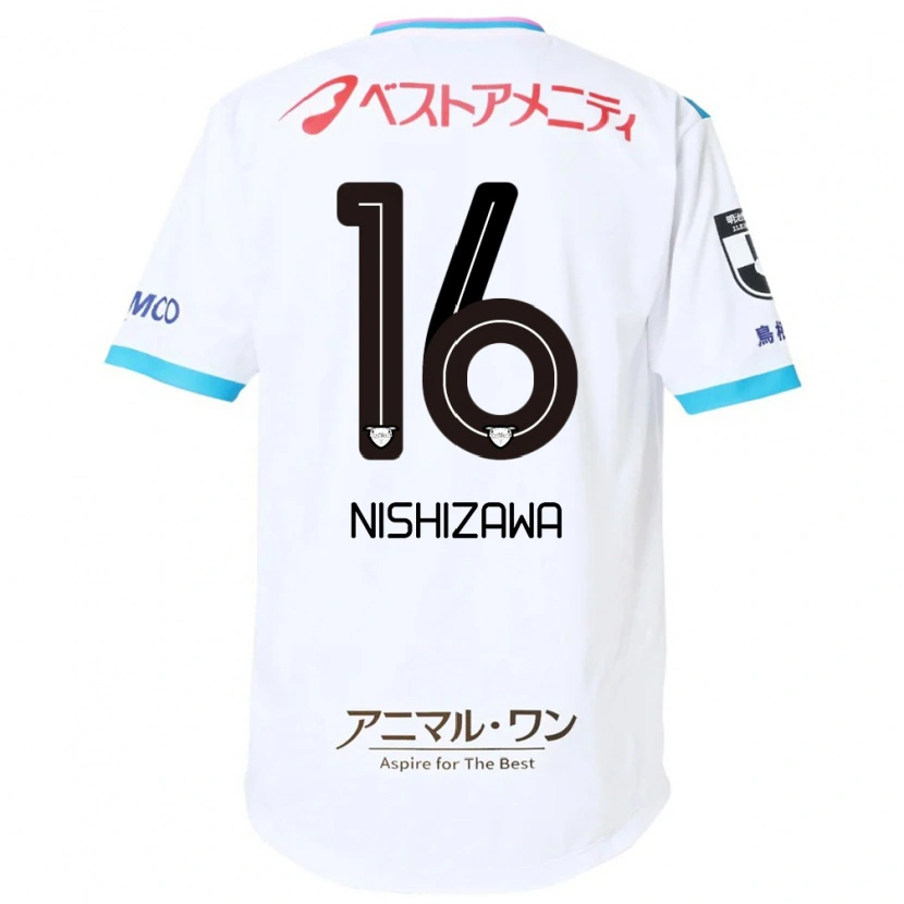 Danxen Homem Camisola Kenta Nishizawa #16 Branco Rosa Alternativa 2025/26 Camisa Brasil