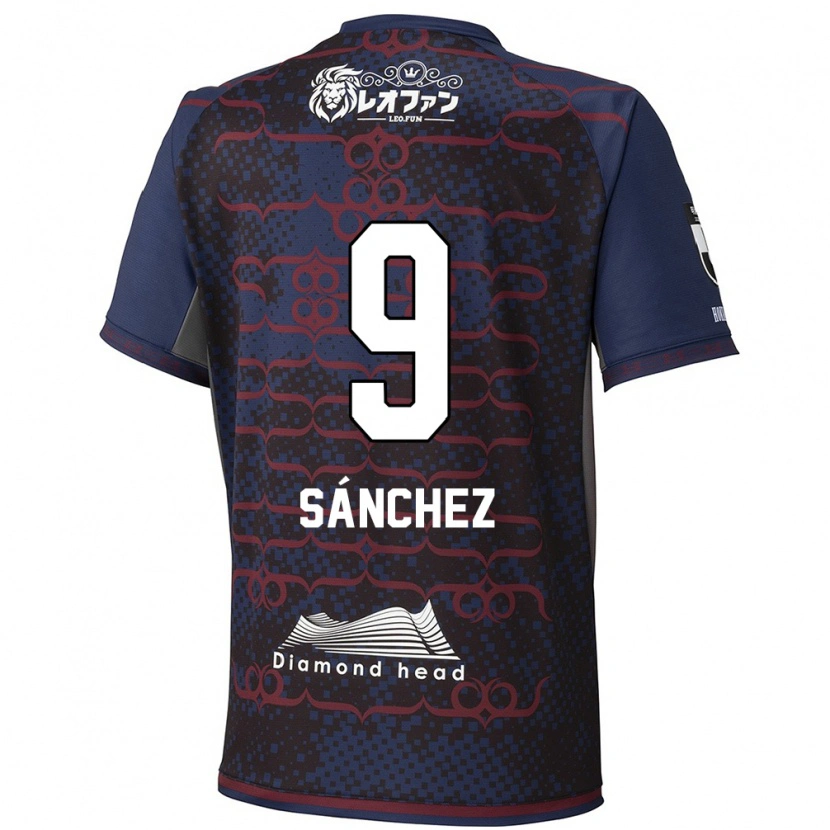 Danxen Homem Camisola Jordi Sánchez #9 Azul Vermelho Alternativa 2025/26 Camisa Brasil