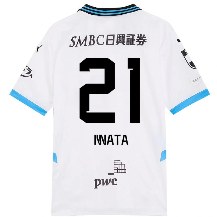 Danxen Homem Camisola Kantaro Iwata #21 Branco Azul Celeste Alternativa 2025/26 Camisa Brasil