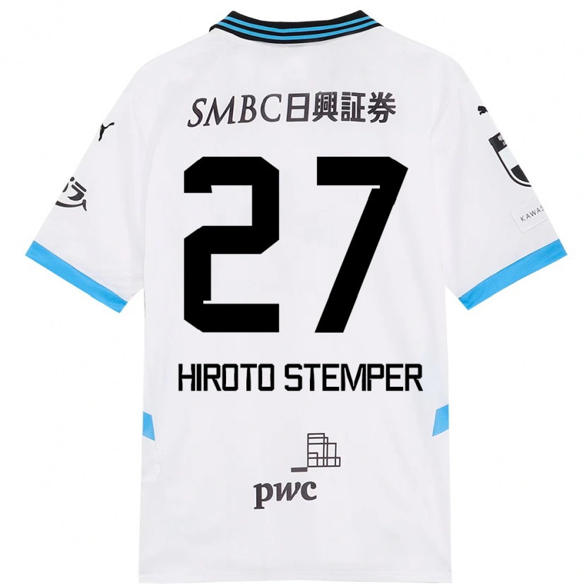 Danxen Homem Camisola Luka Hiroto Stemper #27 Branco Azul Celeste Alternativa 2025/26 Camisa Brasil