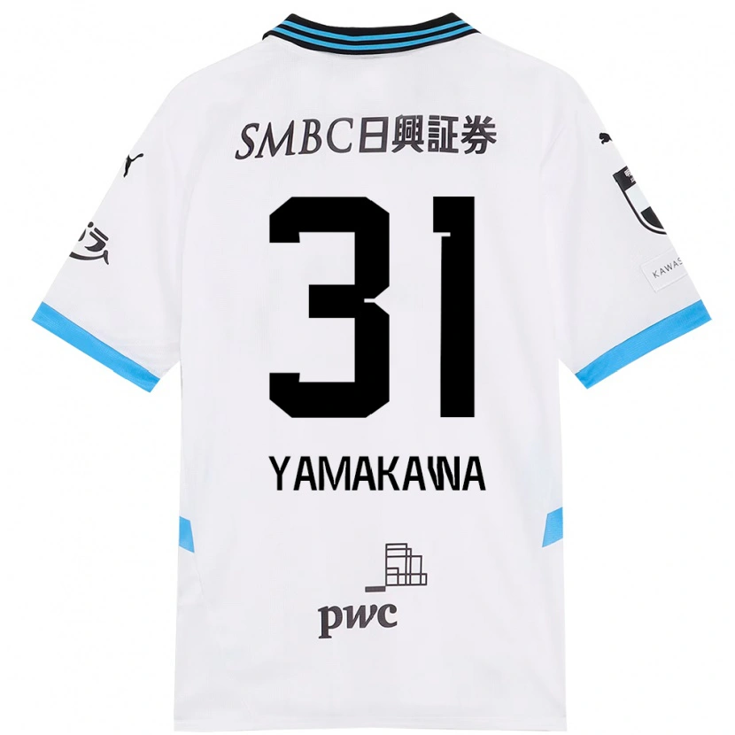 Danxen Homem Camisola Yohei Yamakawa #31 Branco Azul Celeste Alternativa 2025/26 Camisa Brasil