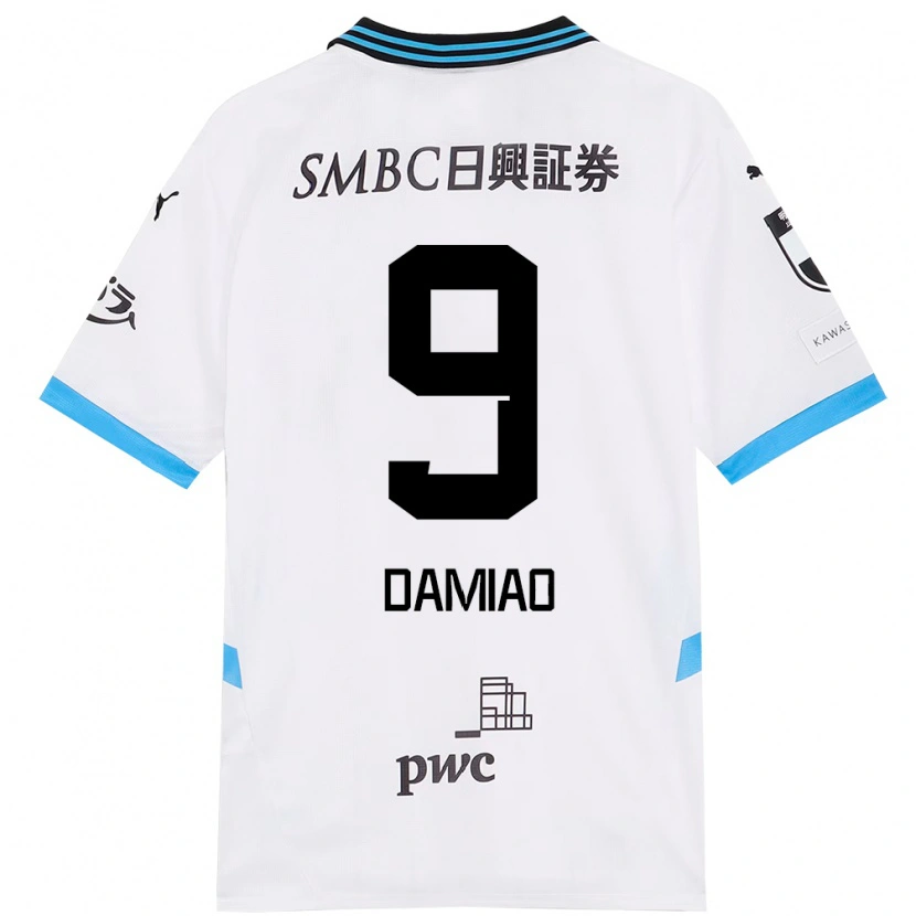 Danxen Homem Camisola Leandro Damiao #9 Branco Azul Celeste Alternativa 2025/26 Camisa Brasil