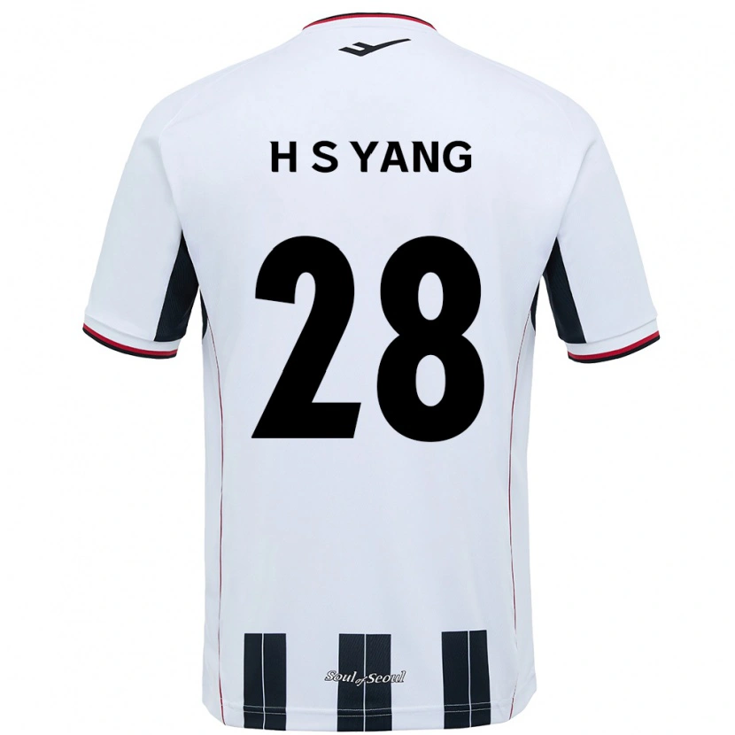 Danxen Homem Camisola Seung-Hyeon Yang #28 Branco Preto Alternativa 2025/26 Camisa Brasil