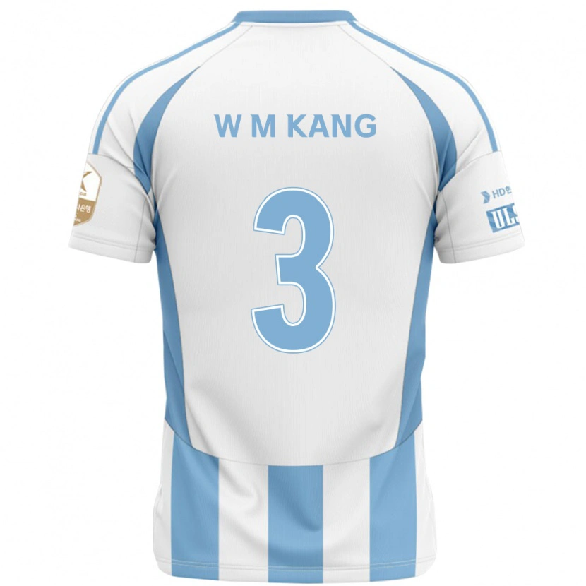 Danxen Homem Camisola Min-Woo Kang #3 Branco Azul Celeste Alternativa 2025/26 Camisa Brasil