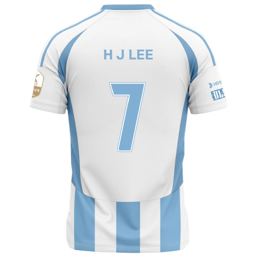 Danxen Homem Camisola Jae-Hun Lee #7 Branco Azul Celeste Alternativa 2025/26 Camisa Brasil