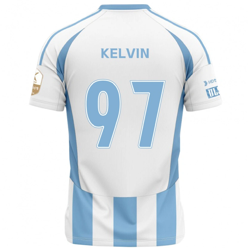 Danxen Homem Camisola Kelvin #97 Branco Azul Celeste Alternativa 2025/26 Camisa Brasil