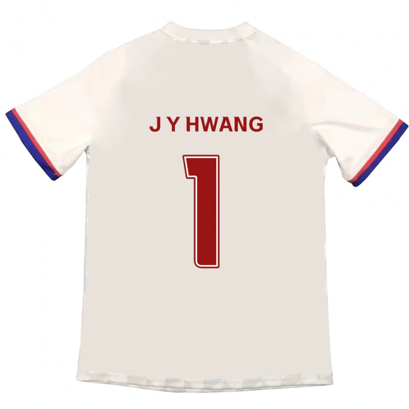 Danxen Homem Camisola Jae-Yun Hwang #1 Branco Sujo Vermelho Alternativa 2025/26 Camisa Brasil