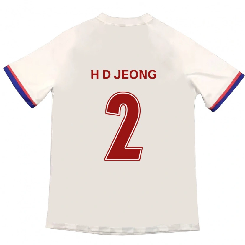 Danxen Homem Camisola Dong-Ho Jeong #2 Branco Sujo Vermelho Alternativa 2025/26 Camisa Brasil