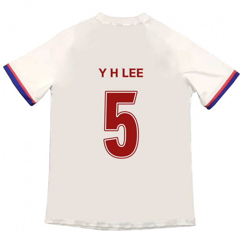 Danxen Homem Camisola Hyeon-Yong Lee #5 Branco Sujo Vermelho Alternativa 2025/26 Camisa Brasil
